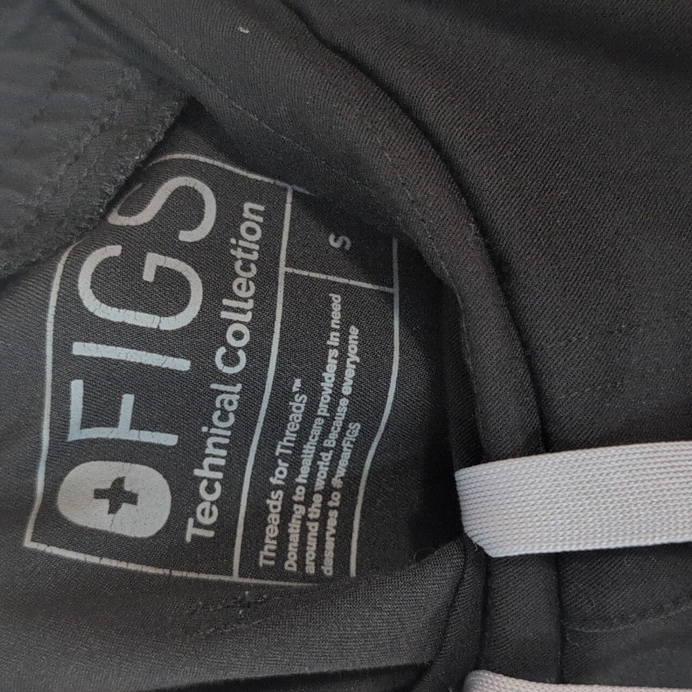 Figs High waisted Yola Skinny Scrub Pants Small Black - Picture 6 of 7